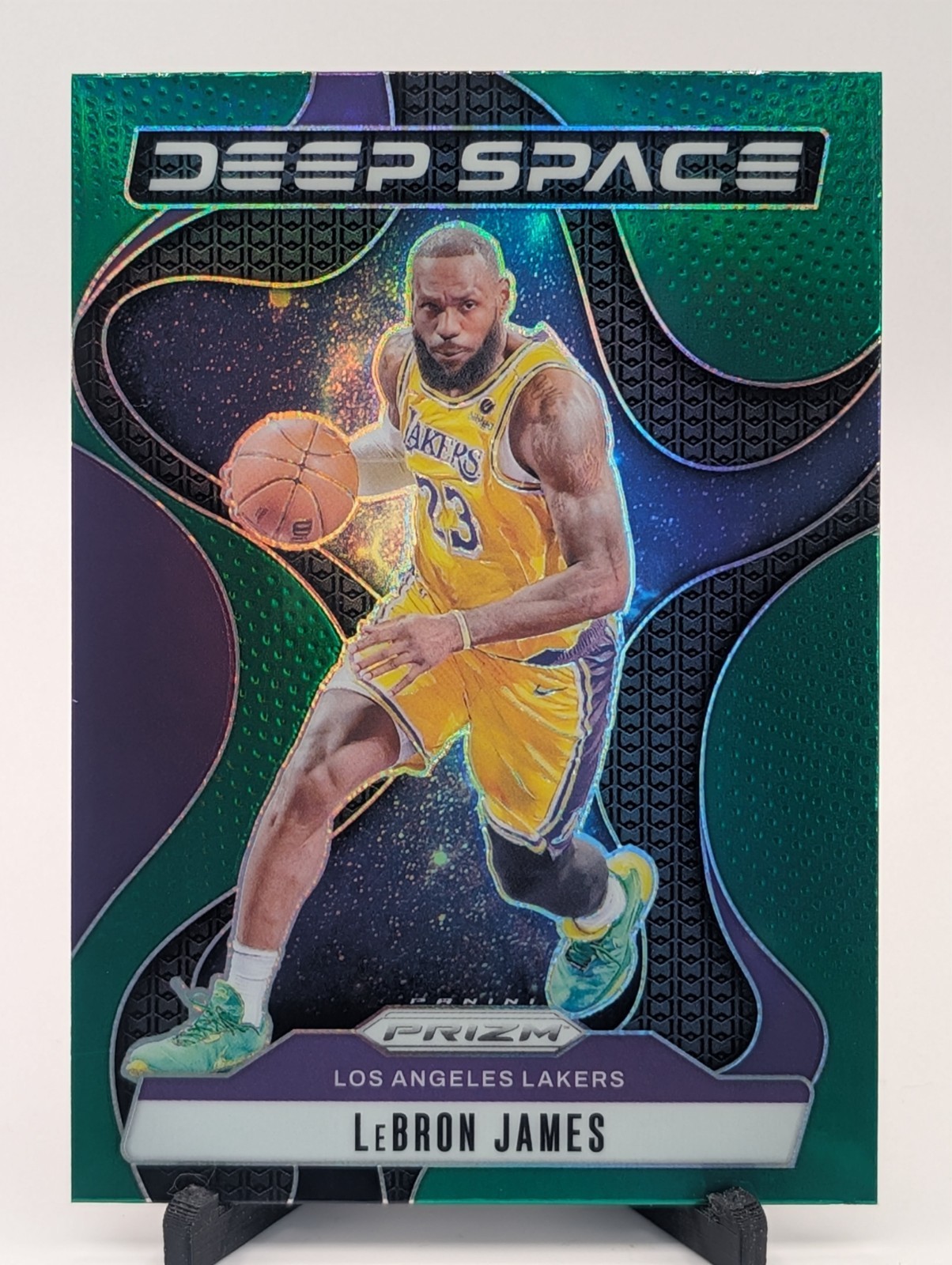 2024 Panini Prizm 5 Lebron James Deep Space Green