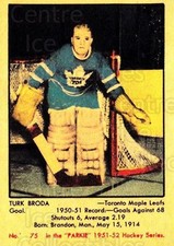 1992-93 Parkhurst Parkie Reprints #6 Turk Broda