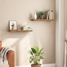 Floating Shelves for Wall, Wall Mounted Shelf Set of 2, 23.6" Hanging Shelf w...