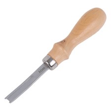 6mm Stainless Steel Leather Edge Skiving Beveler Trimmer Tool Wood Handle