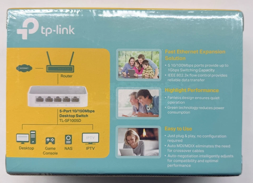 TP-LINK TL-SG1005P 5-Port Desktop Switch - Brand New - Unopened - Image 2 of 4