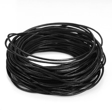 Genuine round Leather Cord Black Leather Strips for Jewelry Making Bracelet Neck