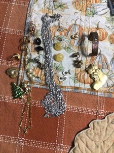 Vintage Costume Jewelry Lot, See Pictures. 