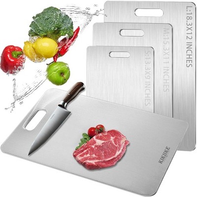 100% Pure Titanium Cutting Board - Non-Stick Durable 18x12 in