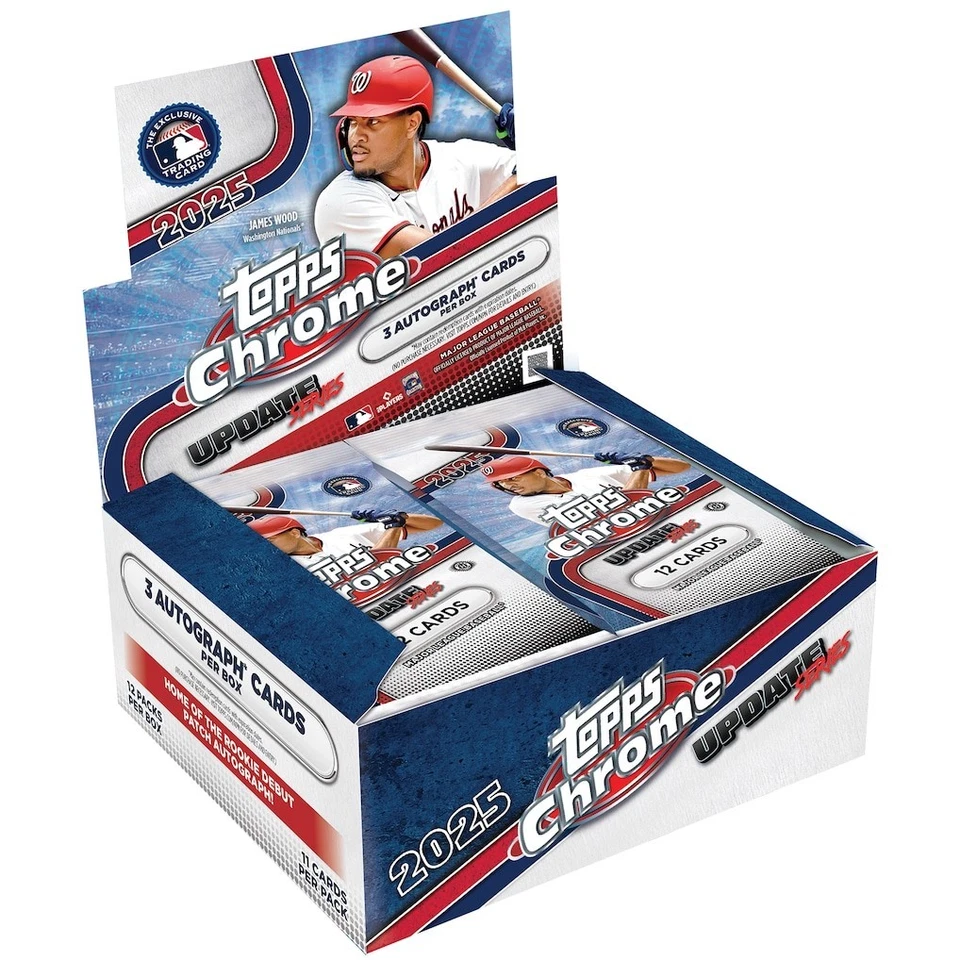 2025 Topps Chrome Update JUMBO Baseball Factory Sealed MLB Hobby Box - 3 AUTO