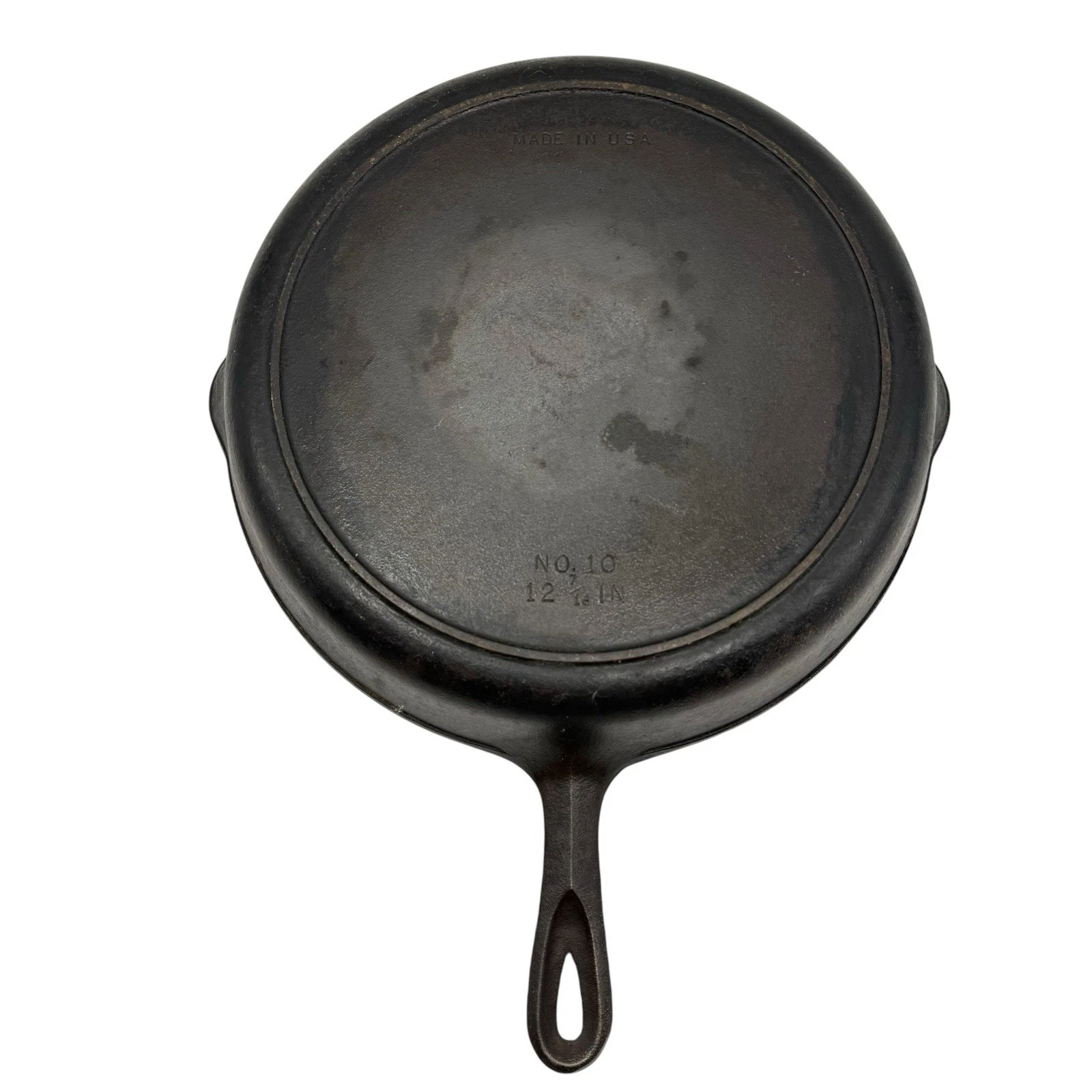 Vintage BSR No. 10 Cast Iron Skillet Heat Ring Birmingham 12 7/16" Made In USA
