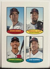 2023 Topps Heritage Baseball Jose Ramirez Emmanuel Clase Guardians Stamp Card