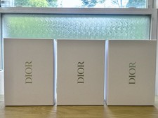 DIOR Gold And White Logo Gift Boxes - Set Of Three