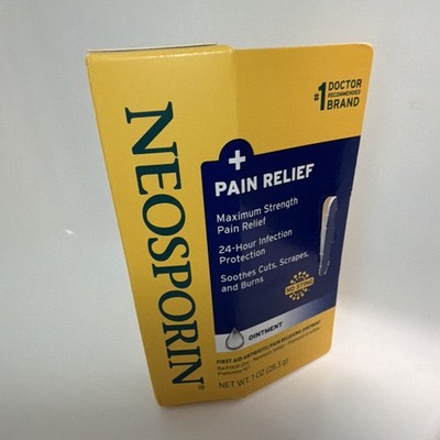 NEOSPORIN Pain Relief Max Strength Antibiotic Ointment 1 oz No Sting EXP 2029/03