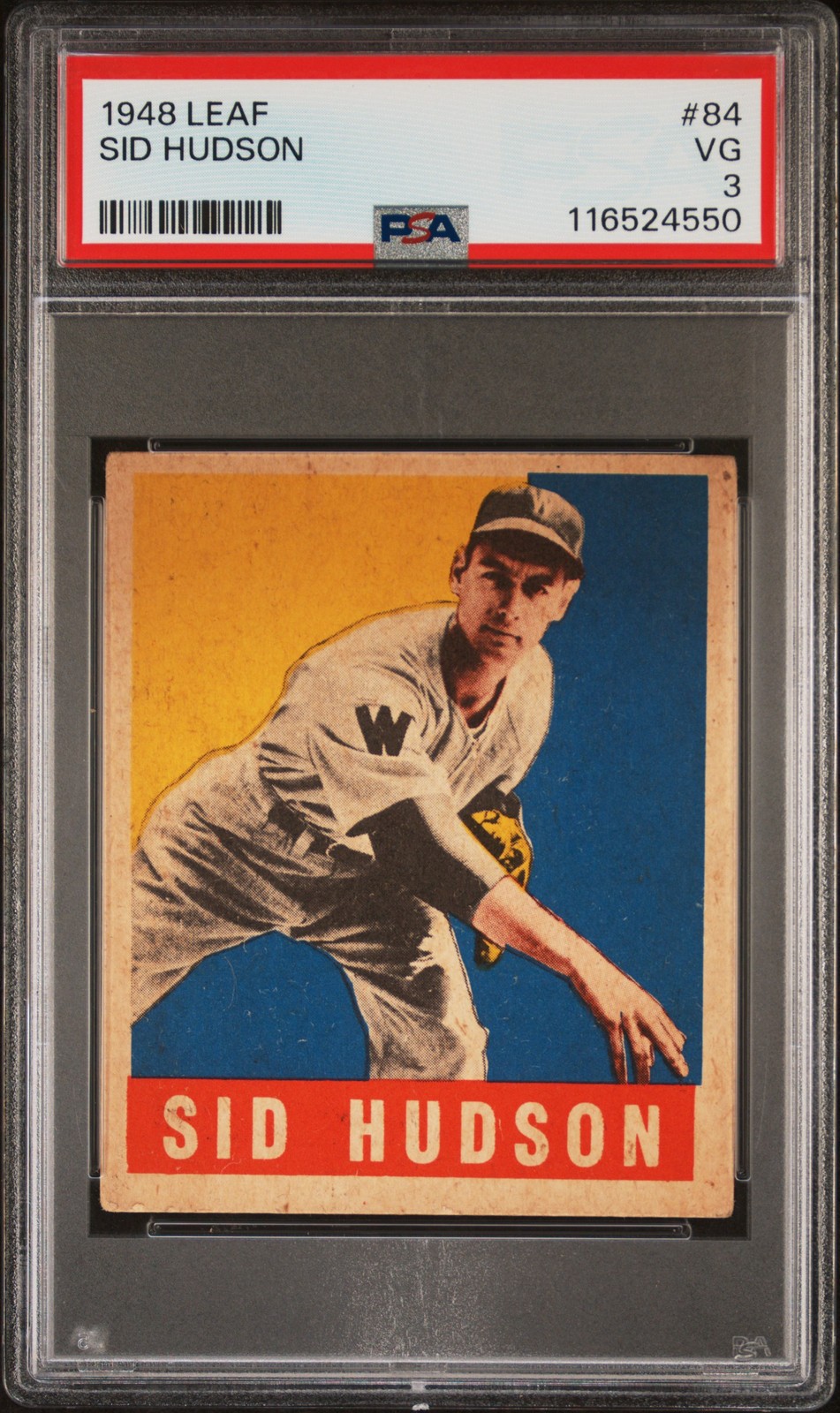 1948 LEAF #84 SID HUDSON PSA 3