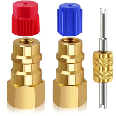 #ad R12 to R134a Adapter Kit High Pressure Conversion Brass Conversion Tool Kit $18.95