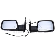 2Pcs Power Heated Turn Signal Puddle Light Side Mirrors For 13-18 Ram 1500 2500