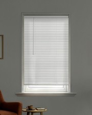 Cordless Room Darkening Vinyl Window Blind, White, 71 Inch Width x 64 Inch