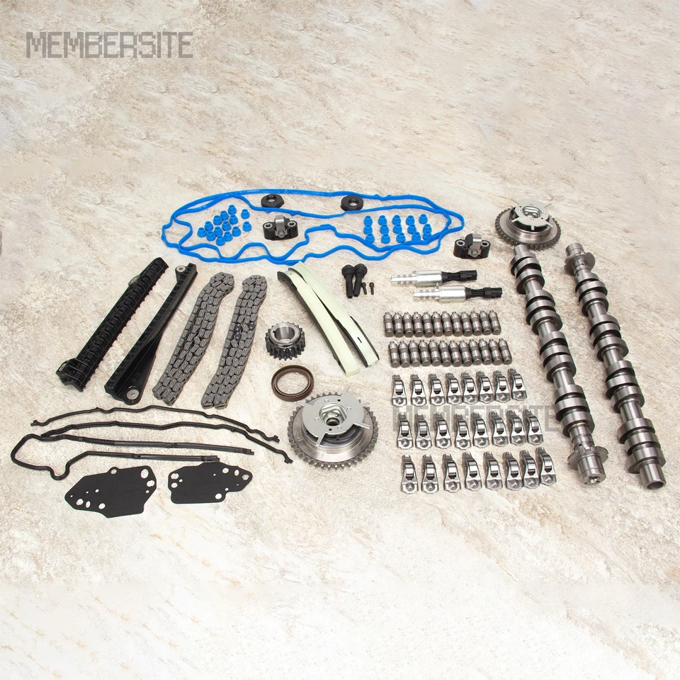 Árboles de levas elevadores brazos basculantes kit de cadena de distribución para 5,4 L Triton Ford F150 Lincoln Foto 2 de 4