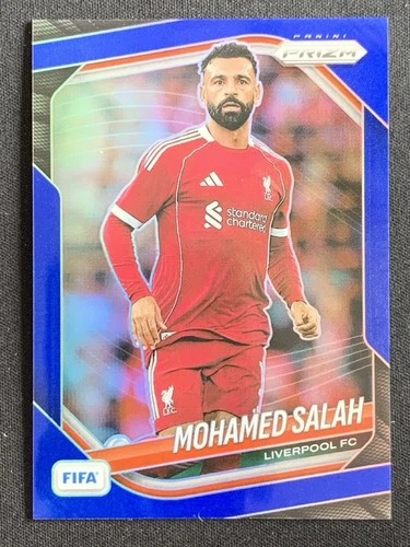 Mohamed Salah 2025-26 Panini Prizm FIFA Blue Base 141/199 #93