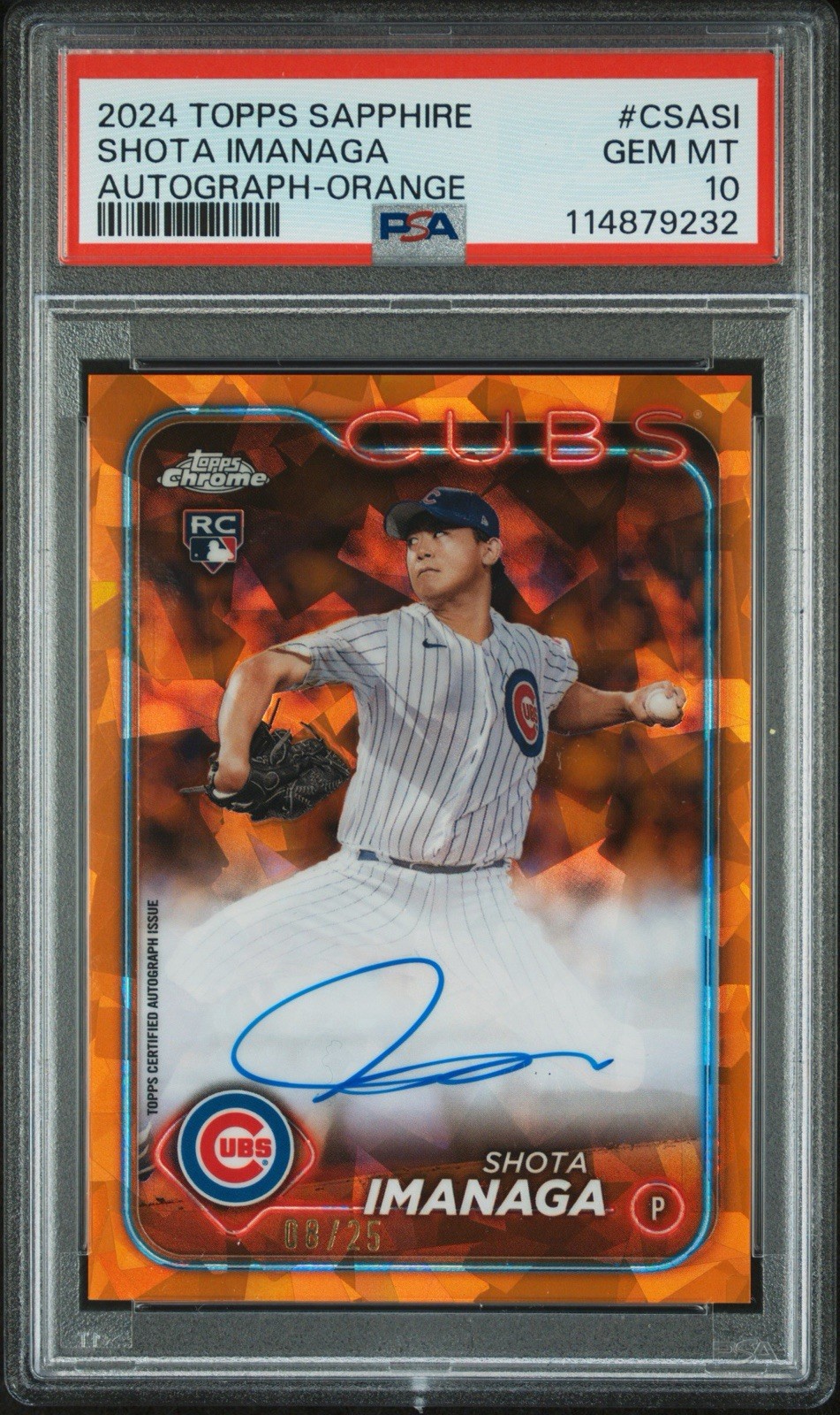 2024 Topps Chrome Sapphire Edition - Autographs Shota Imanaga Orange /25