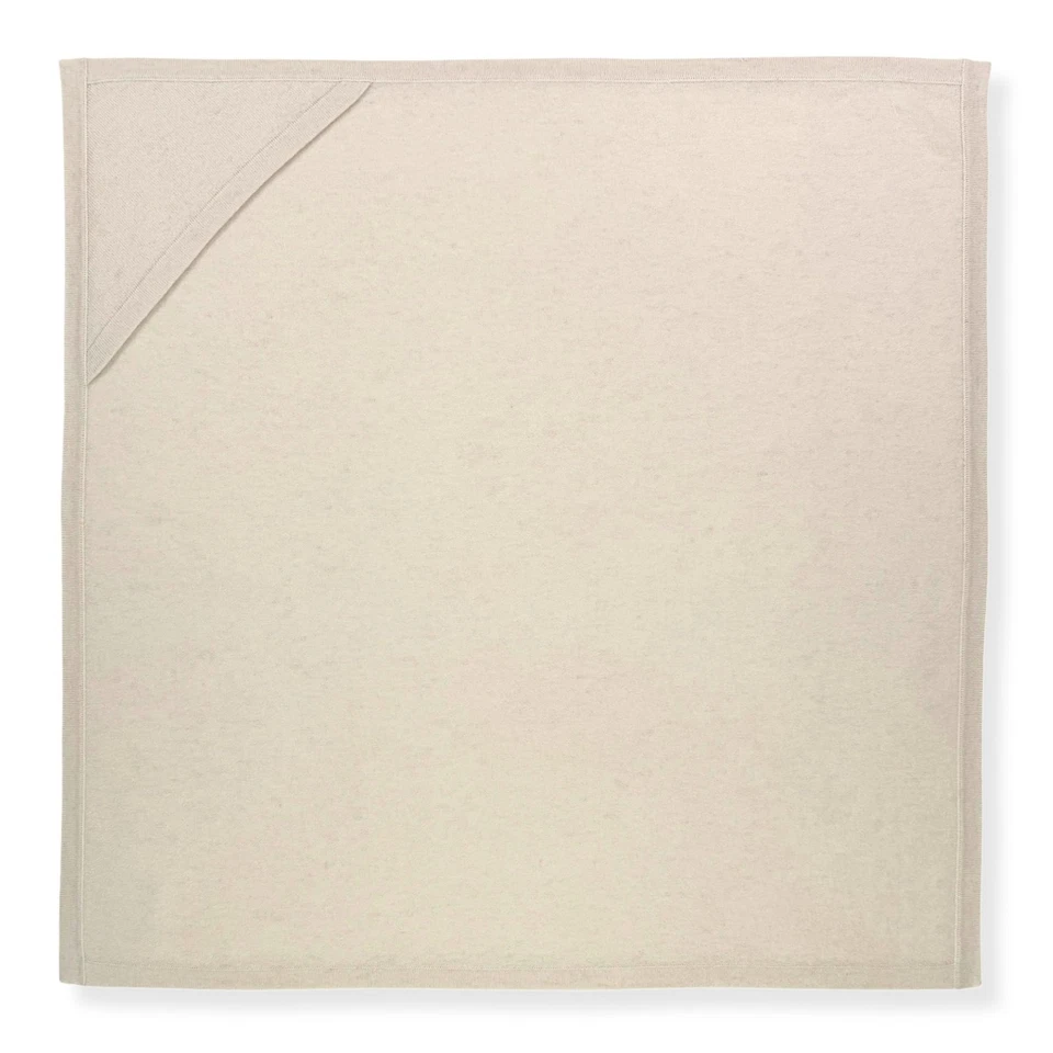 Manta de recepción 100 % cachemir con capucha en azúcar morena - unisex, 30” x 30”... Foto 3 de 4