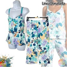 NWT Linea Donatella Women's S 2-Pc. Perrine Cropped Pajamas Set PNE147