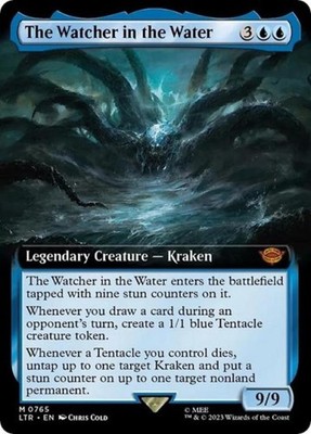 The Watcher in the Water (Extended Art) (Surge Foil) - LTR MTG - Light Play