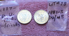 LOT OF 2 x 1881 - S, 1887-P UNC./ BU.  MORGAN 90 % SILVER DOLLAR COINS. LOT # 28 — photo 10