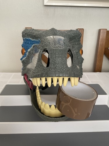 JURASSIC WORLD BLAUER RAPTORKOPF CHOMP N BRÜLLMASKE. Sounds (175/33) - Bild 6 von 6