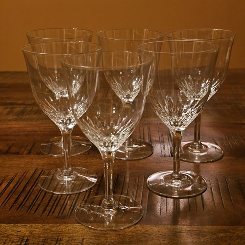 Set 6 bicchieri da vino vintage in cristallo Seneca First Lady 6 oz calici - Foto 7 di 10