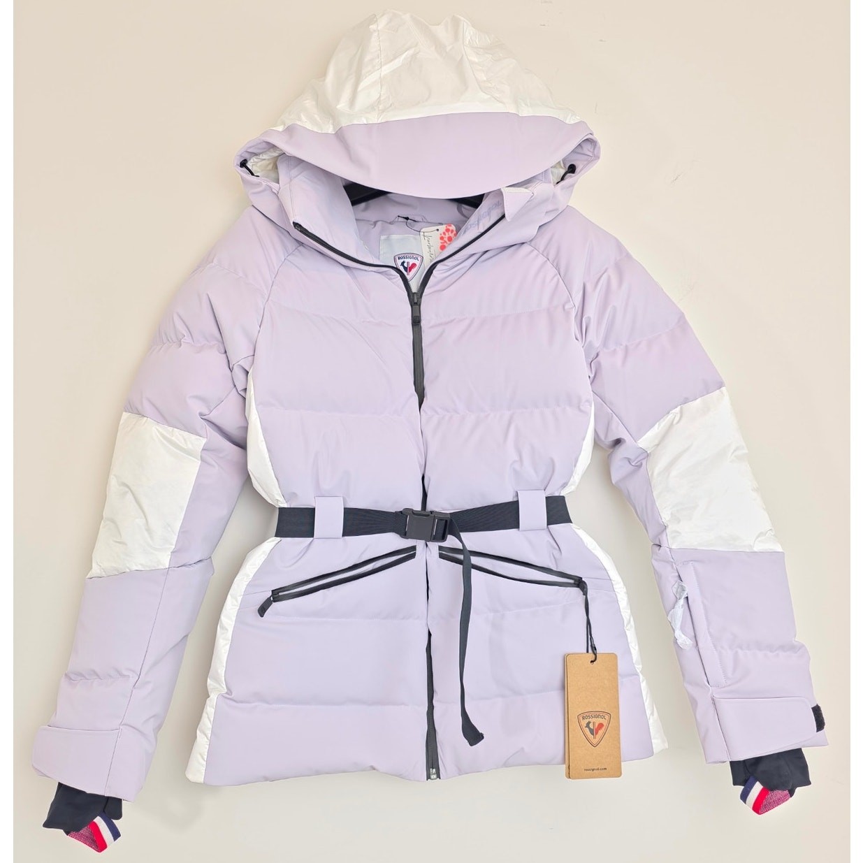 Rossignol Galactic Lilac Women's Ciastel Down Mix Ski Nylon Jacket Sz Small NWT image 2