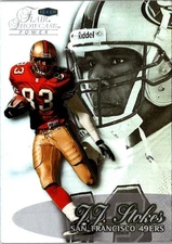 1999 Flair Showcase J.J. Stokes #30 San Francisco 49ers Football Card