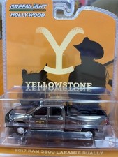 GREENLIGHT CHROME CHASE 2017 Ram 3500 Dually Yellowstone Dutton Ranch 1:64