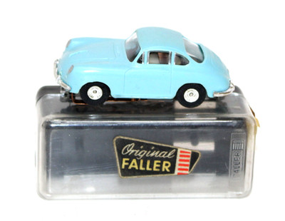Vintage Faller 4835 Porsche 356B S90 HO Slot Car Lt Blue Boxed VNM