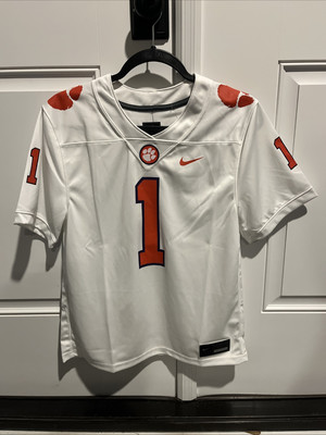 Nike Jersey Youth Size Medium Clemson Tigers Football #1 - White