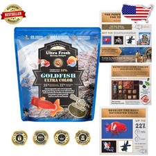 Goldfish Food Sinking Pellets 2.2lb - Color Enhancing, Probiotic, Natural Ing...