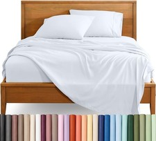 Bare Home Queen Sheet Set 4-Piece Ultra-Soft Hotel Luxury Bedding White