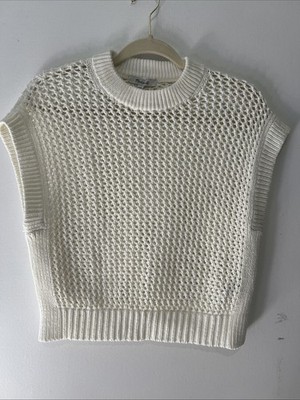 Madewell Open-Stitch  Pullover Sweater Cream XXS 