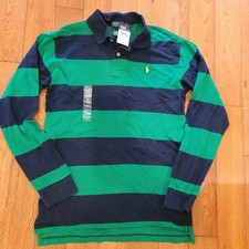NWT Polo Ralph Lauren Boys School Long Sleeve Mesh Shirt Preppy Cotton L 14-16