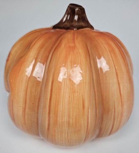Pumpkin Jack O Lantern Ceramic Candle Holder Buck Tooth Halloween Decoration - Picture 2 of 6