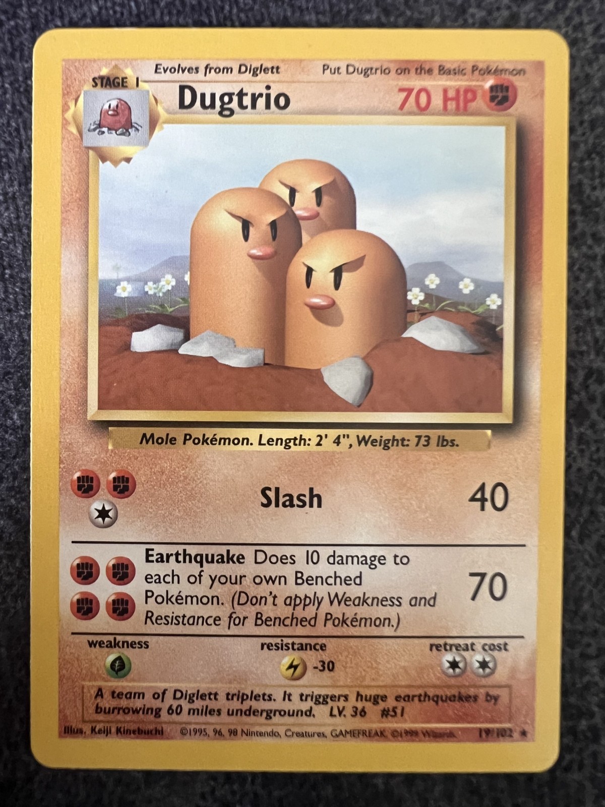 Dugtrio 19/102 Rare Pokemon Card NM/LP