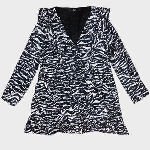 zara black frill dress