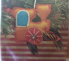 Vintage June Craft "Train" Felt Christmas Ornament Kit