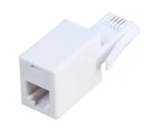 UK BT TELEPHONE PLUG TO RJ11 SOCKET ADAPTER ADAPTOR CONNECTOR 6P4C STRAIGHT WIRE