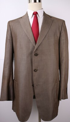 Ermenegildo Zegna Silkskin Silk Cotton Three Button Summer