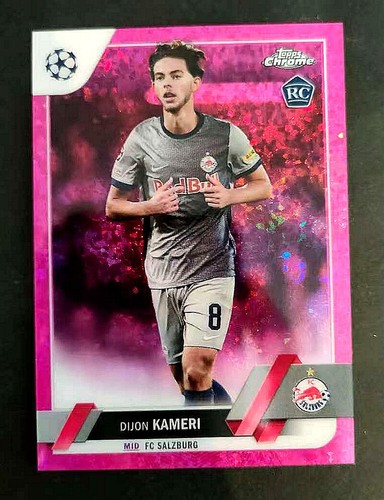 2022-23 Topps Chrome UCC Dijon Kameri Pink Speckle 153/175 FC Salzburg Rookie RC