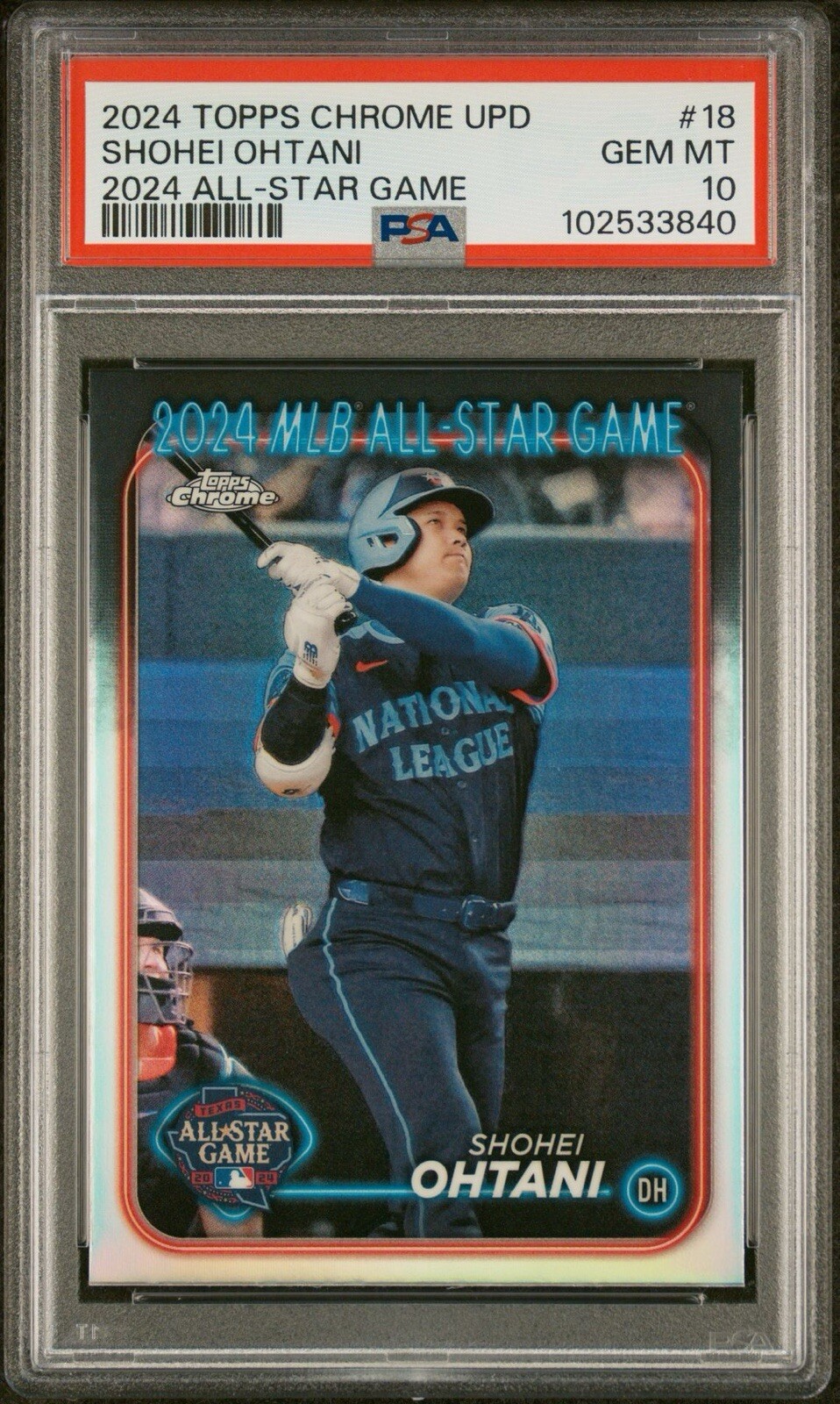 PSA 10 Shohei Ohtani 2024 Topps Chrome Update All-Star Game Card
