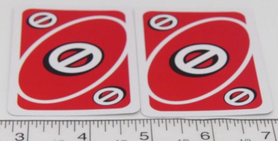 2017 Uno Attack Jurassic World Card Game All 2 Red Skip Cards