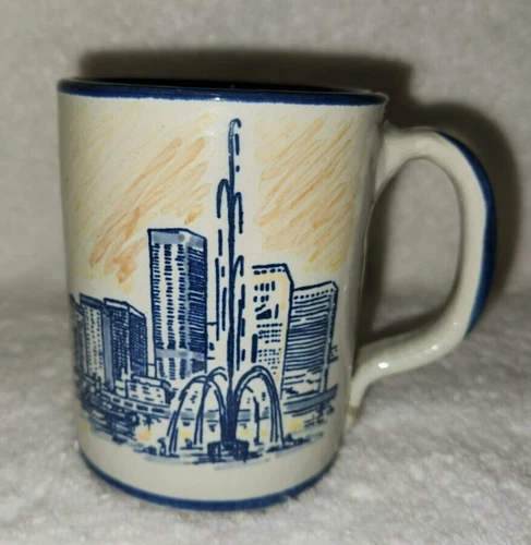Vintage Louisville Stoneware Mug First National Bank of Louisville Kentucky 1988