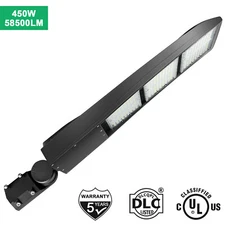 450W LED Parking Lot light Fixture 5000K Replace 1500W MH Area Road lighting DLC