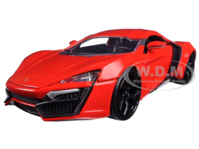 LYKAN HYPERSPORT RED ''FAST & FURIOUS 7'' 2015 1/24 DIECAST MODEL CAR JADA 97377