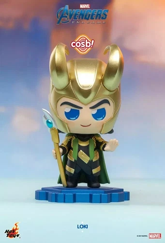 MARVEL AVENGERS ENDGAME LOKI #015 COSBI MINI FIGURE COSB! HOT TOYS 8 CM NUOVO