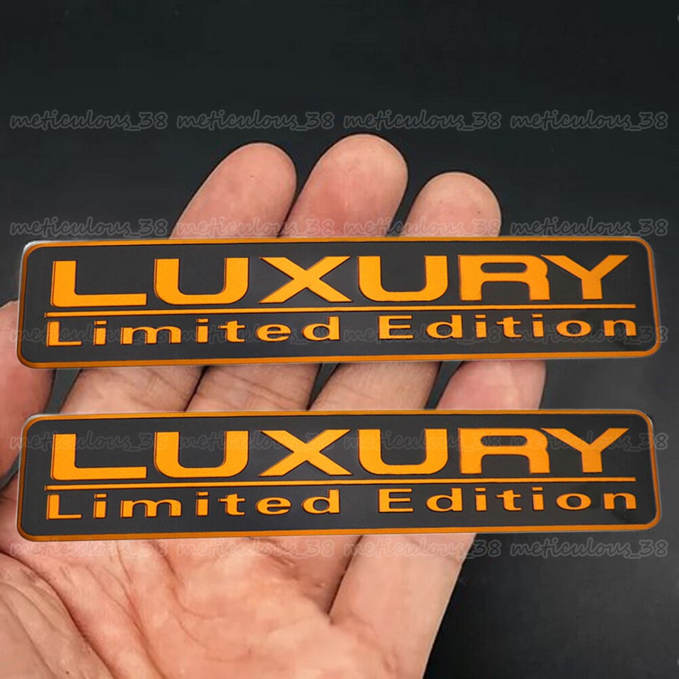 2PCS 3D Luxury Limited Edition Metal Car Emblem Badge Sticker