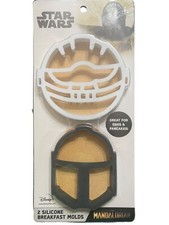 2 Star Wars Silicone Pancake and Egg Breakfast Molds The Mandalorian